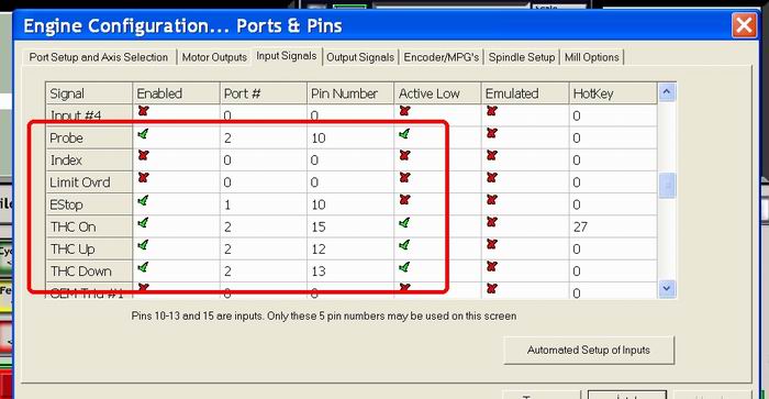 mach3 ports and pins